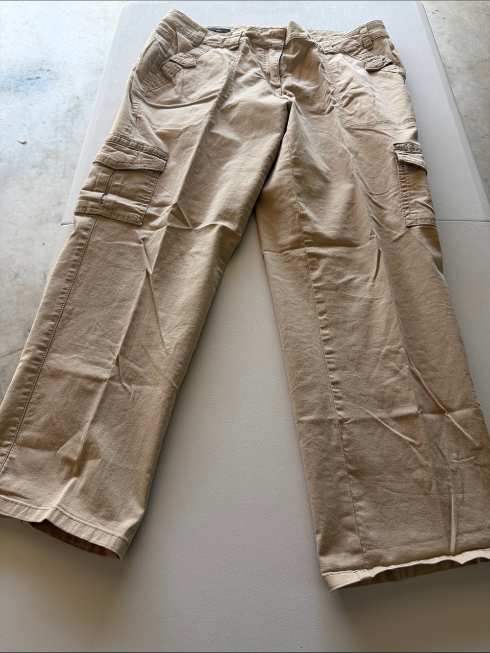 Woman’s a.n.a Cargo crops in Tan, Size 12